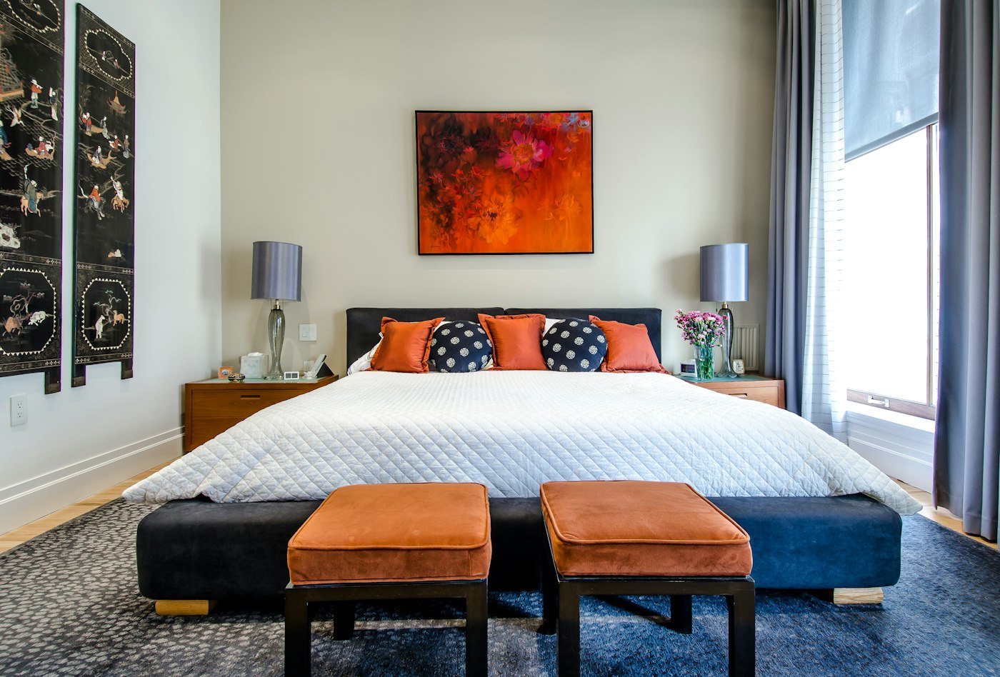 Habitación de hotel con ventanas de film inteligente