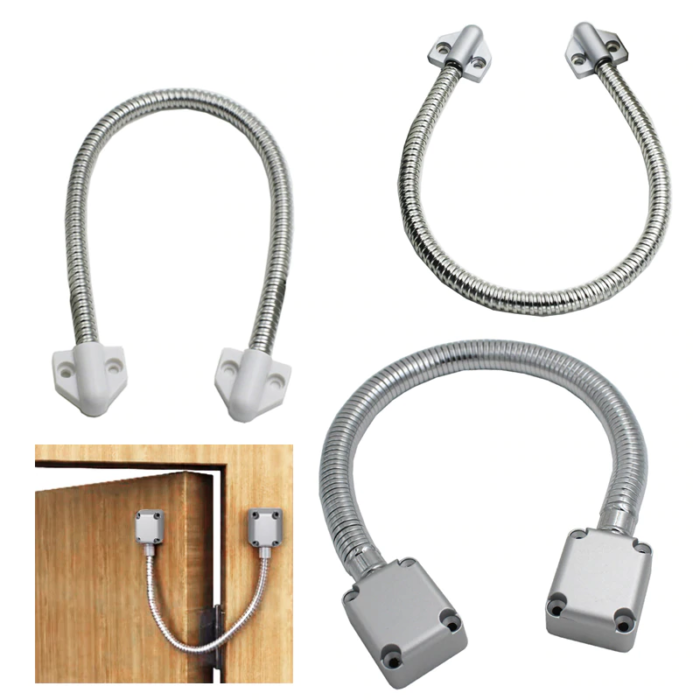 Door Loop Exposed Mounting Protection Sleeve Access Control Cable Stainless Steel Hidden Wire Line Protect Armored Metal Tube