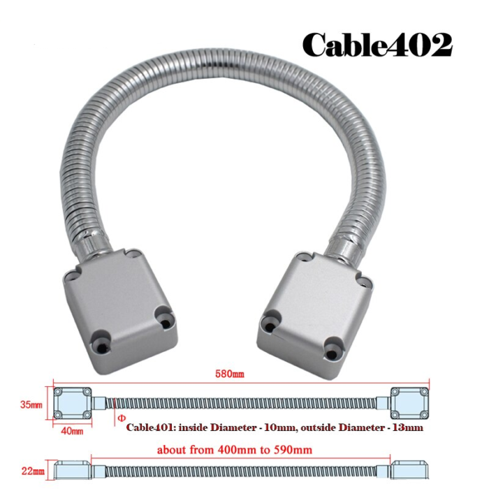 Door Loop Exposed Mounting Protection Sleeve Access Control Cable Stainless Steel Hidden Wire Line Protect Armored Metal Tube 2