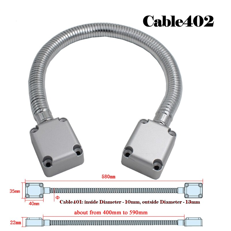 Stainless Steel Cable Line Protector Defender Exposed Mounting for Access Control BTIHCEUOT Door Loop